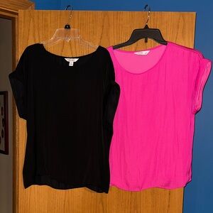 H&M Black and Pink Short Sleeve Tees